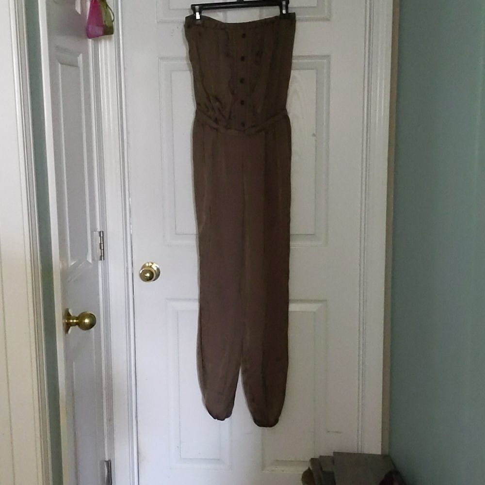 Eyeshadow  Bronze  Jumpsuit Strapless Sz M